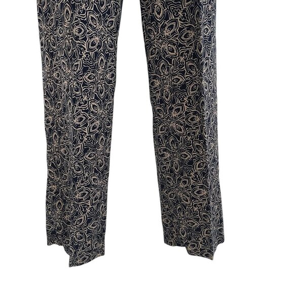 Nygard Collection Womens Silk Blend Wide Leg Floral Pants SZ 12 Boho Chic Retro - Picture 11 of 12